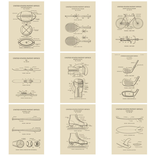 Sport patent kunstdruck - patent,