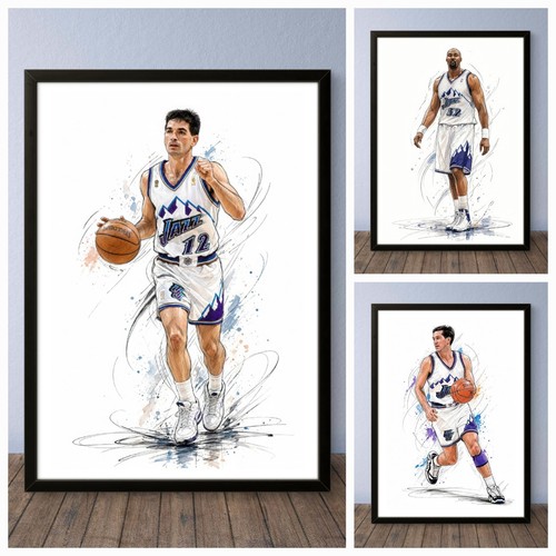Utah jazz basketball poster - jazz,