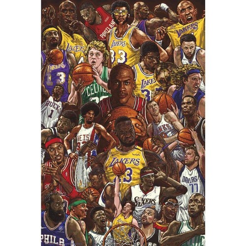 Poster basketball superstars - basketball,