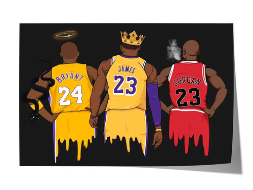 Basketball legends trio poster - basketball,