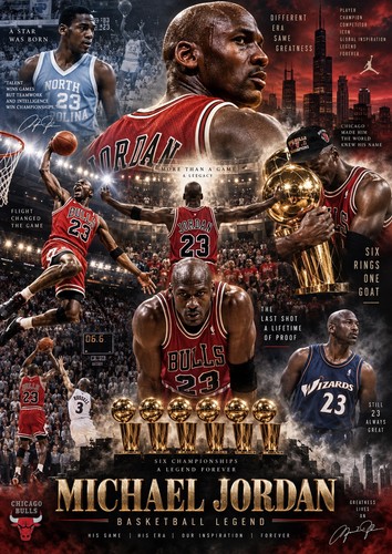 Michael jordan tribute poster - michael,