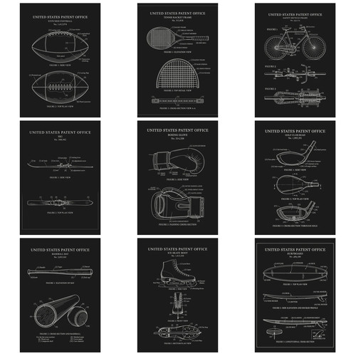Sport patent kunstdruck poster - sport,