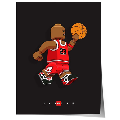 Block style basketball figur - block,